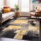 World Rug Gallery Contemporary Abstract Watercolor Design Soft Area Rug 5' x 7' Yellow 398YELLOW5x7 - alternate 1